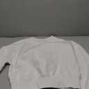 Joywayco Women's Long Sleeve Round Neck Cropped Sweatshirts Cute Loose Fit Pullover Tops (White)