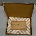 Handicrafts Home Brown Picture Frame Handmade 4x6 Bone Inlay Chevron Photo Frame- Unique Giftable Artisan Frame- Ideal for Living Room, Office & Bedroom Desk & Tabletop Unique Artisan Holiday Gift