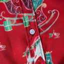 TUNEVUSE Mens Christmas Shirt Ugly Santa Claus Party Printed Short Sleeve Funny Casual Hawaiian Xmas Shirts Top (Red)