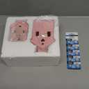 Valentines Village Sets, 3Pc2 Cute Pink Valentines Day Resin Village Decor with Flocked, Valentines Galentines Decorations Farmhouse Rustic Decor for Home Office Shelf Table Desk Mantel Gifts