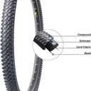 Hycline Mountain Bike Tire: 20/24/26/27.5-inch Folding Replacement High-Performance Wear-Resistant Bicycle Tires for MTB Off-Road Bike