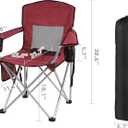 OLIXIS Elevon Camp Chairs Outdoor, Folding Chair Camping Recliner Support Mesh Backrest, Lawn Chair with Cup Holder, Storage Pocket, Carrying Bag