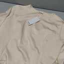 RUMIA Fall Bodycon Dresses for Women 2025 Spring 3/4 Sleeve Mini Dress Crew Neck Party Club Cute Short Dress Beige 2XL