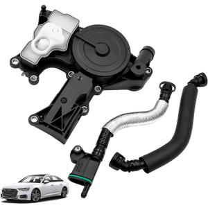 PCV Valve Engine Crankcase Vent Valve Oil Separator with Valve Breather Hose Kit Compatible with 2012-2018 Audi A4 A5 A6 Q5 Quattro Allroad 2.0T Only 06H103495AE 06H103495J 06H103495AK