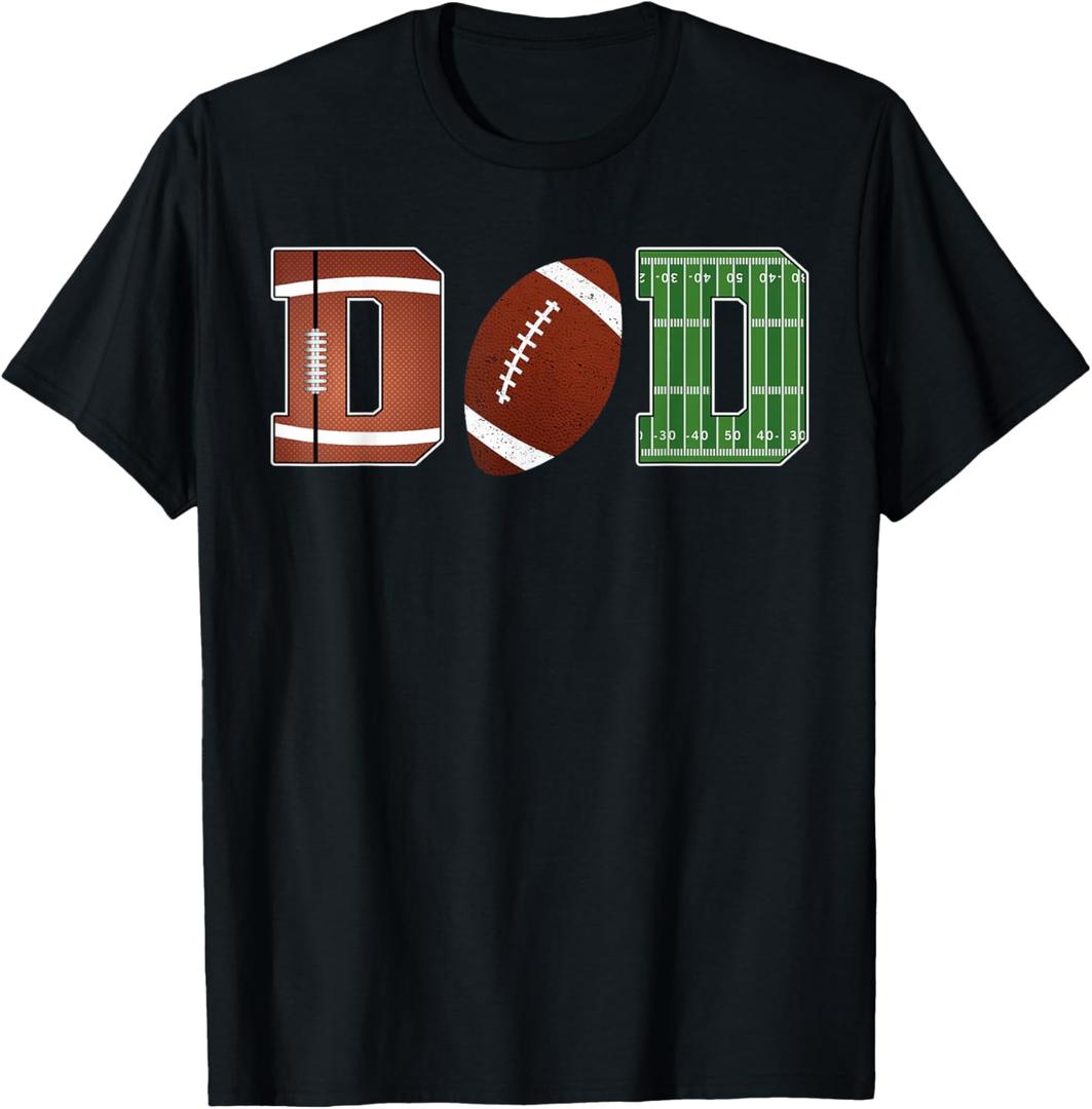 Dad of The 1 Year Old Football First Birthday Boy Family T-Shirt (Large, Black)