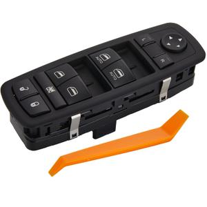 ZAPOSTS 3+0 Metal PINS Power Window Switch.Fits for2012-2017 Dodge Grand Caravan,2012-2016 Chrysler Town & Country Driver Side Control Door Vidrios Master Switch.68110871AA.(Green Light)