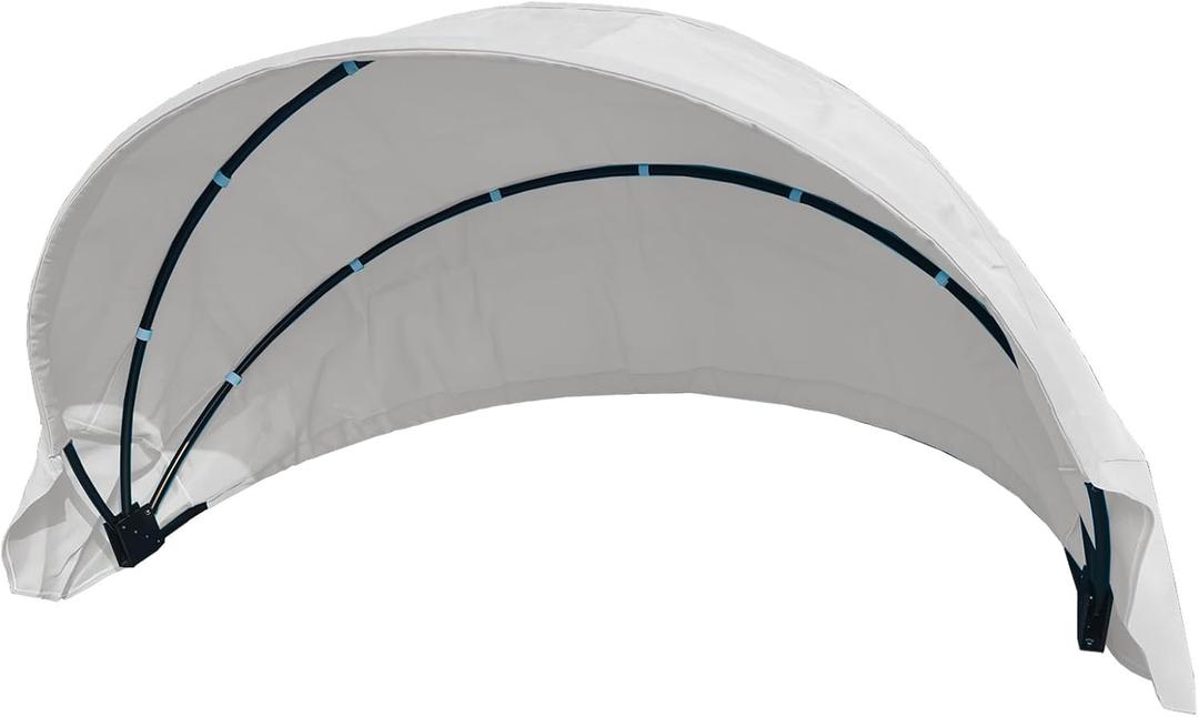 Patio Daybed Canopy Replacement Top, Retractable Top Cover for 66in Outdoor Rattan Wicker Sectional Porch Sunbed (Only Canopy) (Off-White)