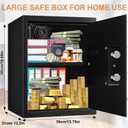 3.3 Cubic Feet Home Safe Fireproof Waterproof, Digital Home Security Safe Box with Programmable Keypad and Spare Keys, Document Safe for Money Firearms Medicine Valuables