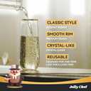 JOLLY CHEF 48 Pack Plastic Champagne Flutes, 9 oz Clear Stemless Champagne Flutes, Plastic Champagne Glasses with Golden Rim, Shatterproof Recyclable Mimosa Glasses for Party Wedding Birthday