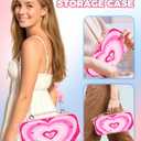 Gurgitat Carrying Case for Nintendo Switch OLED 2021/Switch 1(2017) - Cute Cartoon for Switch Travel Cases with Handle and Strap Portable Storage Carry Hard Shell for Teen Girls Boys, Heart