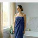 LANE LINEN 100% Mercerized Cotton Bath Towel Set of 18 Zero Twist Shower Towels, 6 Bath, 6 Hand Towel & 6 Washcloths, Quick-Dry, Luxuriously Soft & Durable, Perfect for Everyday use Navy