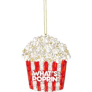 Christmas Popcorn Ornaments,Food Popcorn Ornament Hanging Ornaments for Christmas Tree Decor,Keepsake Gifts for Sisters Mom Grandma Women