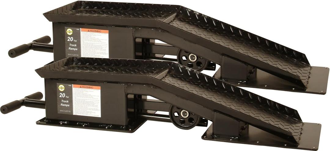 Omega 93200 Black Truck Ramp - 20 Ton Capacity