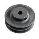 QWORK 2AK4458 Double Groove Pulley/ Sheave, 4.25"OD 5/ 8" Bore, AK Fixed Bore Pulley, for A, 3L & 4L (A & AX) V-Belts, Cast Iron