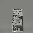 ARTISTRO 5 White Paint Pen for Rock Painting, Stone, Ceramic, Glass, Wood, Tire, Fabric, Metal, Canvas. Set of 5 Acrylic Paint White Marker Water-based Extra-fine Tip