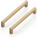 Ravinte Cabinet Handles Solid Slim Champagne Bronze 10 Pack 4 Inch Hole Center Square Bar Drawer Handles Kitchen Cabinet Pulls Drawer Kitchen Cabinet Hardware