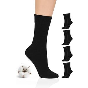 Hugh Ugoli Women's Cotton Crew Socks, Soft, Regular Fit, Plain Color Casual Socks for Trouser, Brown, 3 pcs