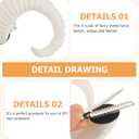 Beaupretty 1 Pair Sheep Horns Hair Clips Fancy Devil Horn Hairpin Horns Headwear Halloween Hair Clip Cosplay Costume Party Hair Accessories for Women Men (White)