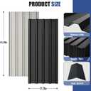 Brakki Metal Roofing Panels 10pcs 55.7 ft, Corrugated Roof Panels, Black | L45.28"xW17.72", Galvanized Steel, with Screw, Heavy Duty Metal Siding, Suitable for Garages Chicken Coop Shed Stables Patio