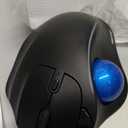 TECKNET Pro Wireless Trackball Mouse, Bluetooth Mouse with Ergonomic Thumb Control, USB-C Rechargeable, RGB Light Mice with Adjustable DPI, 3-Device Connectivity (BT or 2.4G),for PC/Mac/Laptop - Black