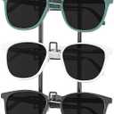 Byken Sunglasses Holder Organizer, 5 Tier Eyeglass Display Storage Stand,.Metal Sunglass Tower (Black)