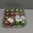 16Pcs 2.56 inch Christmas Ball Ornaments Set, Red Green Christmas Ball Ornaments for Christmas Tree Hanging Assorted Ornaments Bulk for Xmas Holiday Party Decor