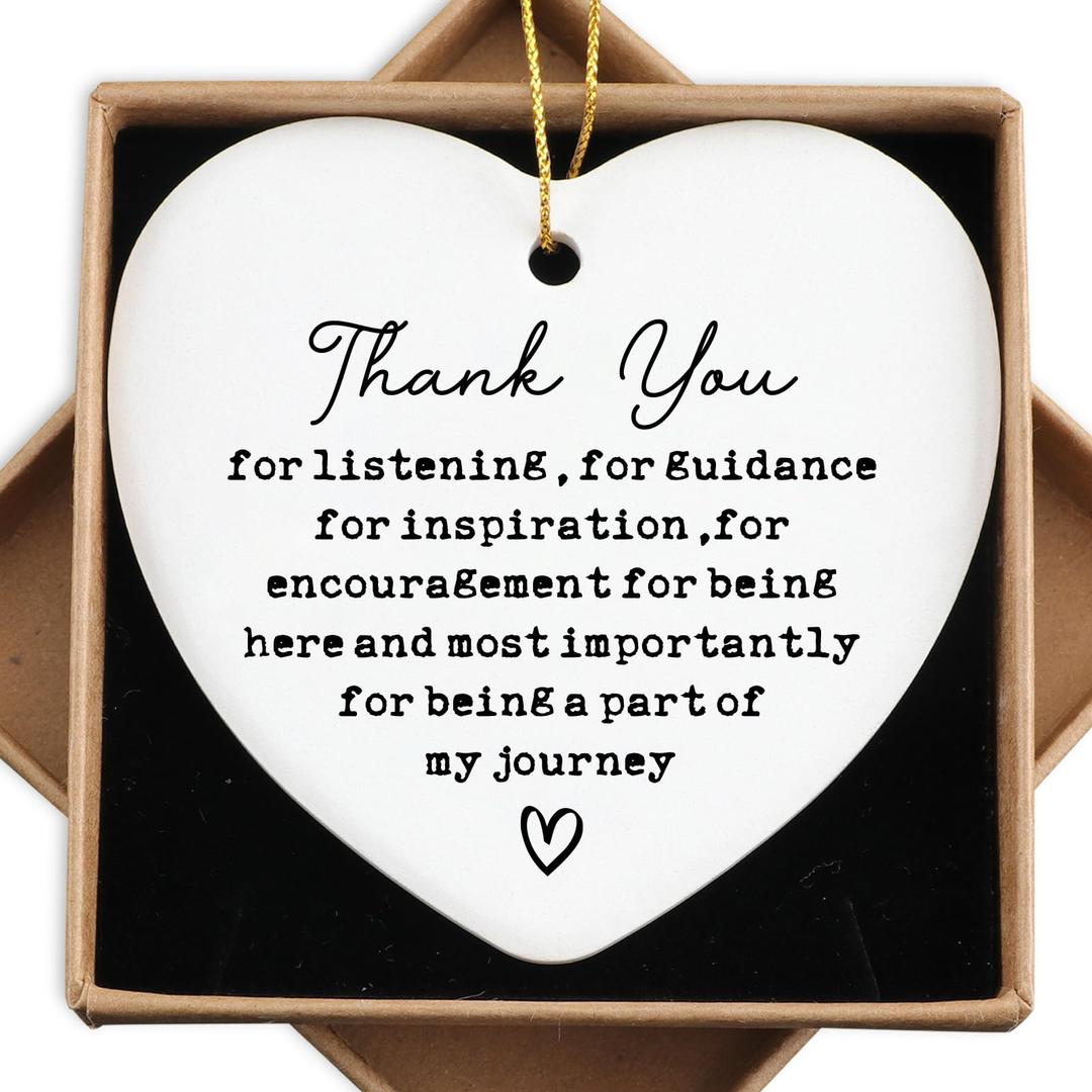 2 x Teacher Appreciation Gifts, Thank You Gifts for Women Ornament Keepsake Sign Heart Plaque Farewell Going Away Gift Retirement Appreciation Gift for Teacher Nurse Coworker Employee Boss