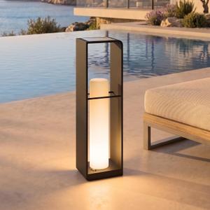 Smart Floor Lamp Dimmable, Solar Lanterns Outdoor with Remote Control
Large 3000K LED Corner Floor Lamps Dusk to Dawn, 28.7" IP65 Waterproof Outdoor Lamp for Patio Driveway Garden Yard Lawn Decor