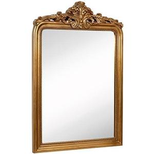 Hamilton Hills 20x30 inch Vintage Gold Mirror | French Baroque & Antique Arched Mirror for Wall Decor | Gold Bathroom Mirror | Ornate Entryway Mirrors for Wall | Decorative Fancy Vanity to Hang
