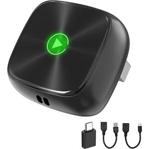 2026 Upgraded Wireless CarPlay Adapter & Android Auto, 2 in 1 Mini Dongle with Cooling Vents for Stable Connection, Converts Wired to Wireless, 5GHz WiFi No Delay, Plug & Play for Factory Wired Cars