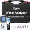 Pawfly 7 in 1 Digital Water Testing Kit, 50 Strips Hot Tub Test Kit, Digital Pool Water Tester for pH, Total Hardness, Total Chlorine, Free Chlorine, Total Alkalinity, Cyanuric Acid & Bromine