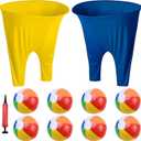 Granny Pants Yard Game for Kids & Adults with 8 Balls & Pump, Giant Outdoor Throwing Game for Family Gatherings, Backyard Party, Team Building, Picnic, Carnival, School Sports Day, Large