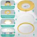 Brightever 13 Inch LED Ceiling Light Fixture, 36W 4400Lm Flush Mount Ceiling Lights, Dimmable 5CCT 2700K/3000K/4000K/5000K/6500K, Super Bright Modern Bedroom Lamps for Kitchen Hallway, Gold, 2 Packs