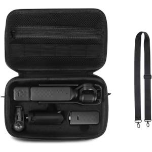 Waterproof Hard Case for DJI Osmo Pocket 3, Protective Storage Bag with Custom Compartments for Combo Accessories, Portable Travel Carrying Case (Black), 23.5 x 15.5 x 6.5 cm