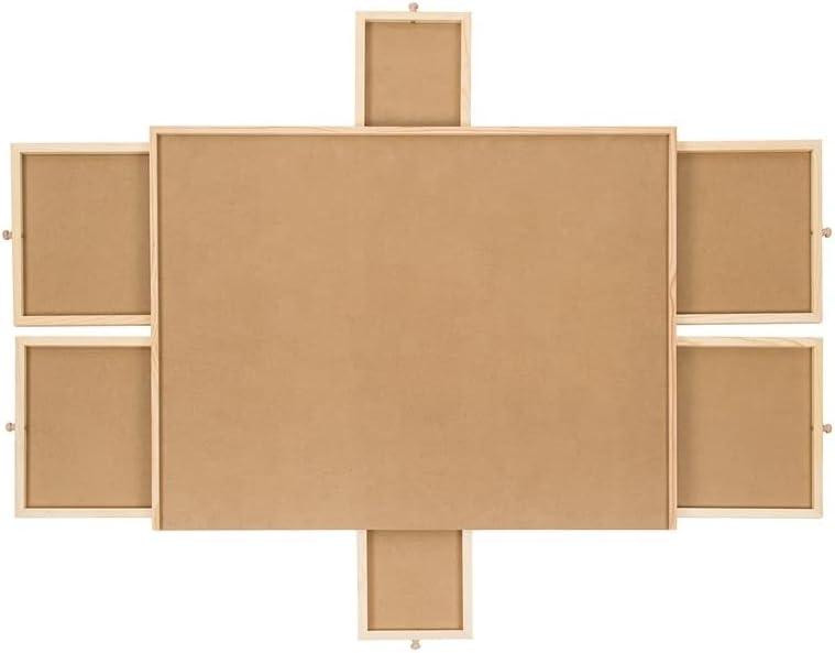 Tradeopia Deluxe Wooden Puzzle Board with 6 Drawers for 1500 Pieces Puzzles, Smooth Working Surface, Ideal Puzzle Accessories for Adult and Teen, 92 x 73 x 8.5 Cm