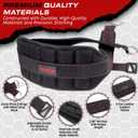 Belt for Belt Squats, Rack Attachment & Squat Machine, Weight Lifting&Powerlifting Back Support, Low-Profile, Padded Hip & Thigh, Secure Buckle, Heavy Duty