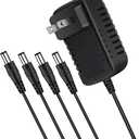 4.5V -5V Charger for Lemax Lighted Accessory # 74254 74707 84428 44242 94565 94566 94527 74706 94563 74295 94564 4 Output AC/DC Adapter for Christmas Village Spooky Town Collection Power Supply