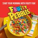 Fruity PEBBLES Breakfast Cereal for Kids, Gluten Free, Made with Sweetened Puffed Rice, Family Size, 19.5 oz