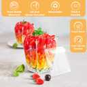 100 Pack Dessert Cups with Lids and Spoons 5 oz Mini Plastic Dessert Cups for Party Yogurt Parfait Jello Fruit Appetizer Cocktail Small Clear Reusable Square Dessert Bowls Shot Glasses