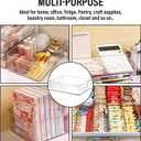 Clear Plastic Storage Bins, Pantry Organizers and Storage, Kitchen Organization and Storage Containers Bins for Organizing, Fridge, Freezer, Bathroom, Pantries, Medicine Cabinet Organizer Bin