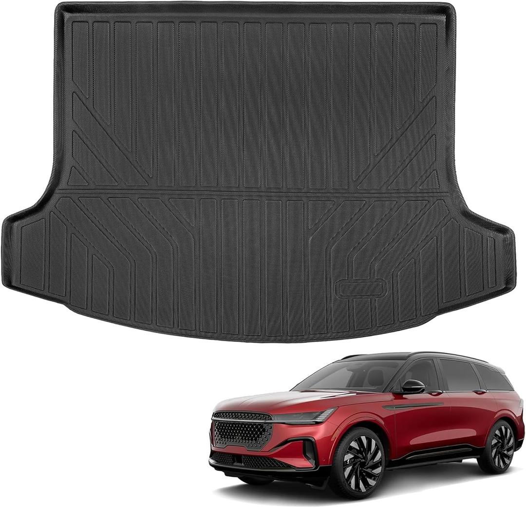 Auxko All Weather Cargo Mat Fit for Lincoln Nautilus 2024 2025 2026 TPE Liner Trunk Mat Nautilus Liner Accessories All Season Odorless Anti-Slip Black