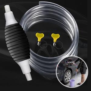 Multifunction Liquid Sucker Pump, Manual Fuel Transfer Pump Gasoline Transfer Pump, Portable Fuel Syphon Pump for Gas Gasoline Petrol Diesel Oil Liquid Water Fish Tank with 6.5Ft Syphon Hose