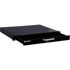 RackPath 1U Rack Mount Drawer for 19 Inch AV/Network/DJ Equipment Racks or Cabinets with Lock and Key