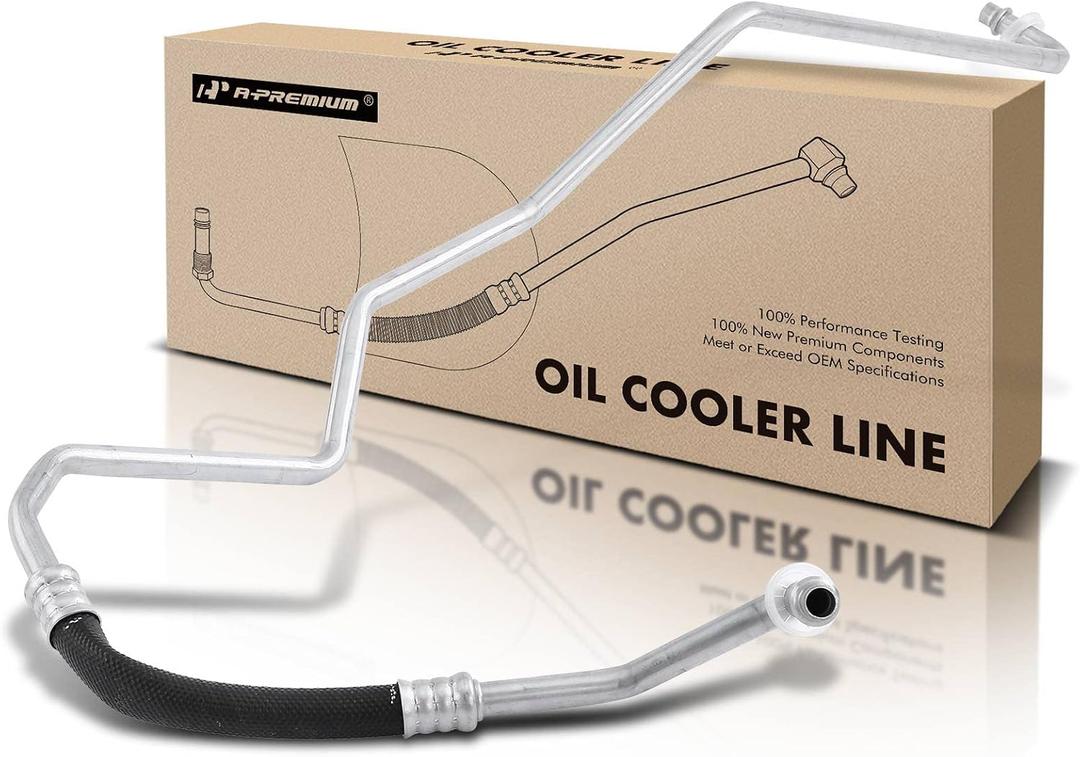A-Premium Automatic Transmission Oil Cooler Line Hose Assembly Compatible with Chevrolet Silverado 2500 HD 3500 GMC Sierra 2500 HD 3500 2001-2003