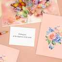 4 x Butterfly 3D Pop-Up Greeting Card  Elegant Floral Pop-Up Card for Wife Husband Girlfriend Boyfriend Mom Dad Mother Father Birthday Wedding Anniversary Thanksgiving Day Christmas Day (Orange)