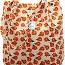 Corduroy Tote Bag Cute Tote Bags for Women Shoulder Bag with Inner Pocket for Work Beach Travel and Shopping Grocery, Flower 