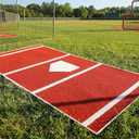6 x 4 ft Baseball Hitting Mat with Non-Slip Rubber Backing, 2026 New Foldable Baseball Batting Mat, Base Ball Home Plate Mat, Durable Indoor/Outdoor Softball Hitting Mat Portable Batting Practice Mat