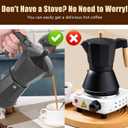 SHANGSKY Coffee Pot Electric Moka Pot 6 Cup, Espresso Coffee Maker Cafeteras Electricas Italian Coffee Maker Espresso Makers Portable Aluminum Electric Mocha Pot, Coffee Machine Moka Maker