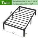 Metal Platform Bed Frame Twin Size, 18 Inch Height with Heavy Duty Steel Support, No Box Spring Needed, Easy Assembly and Underbed Storage,Black