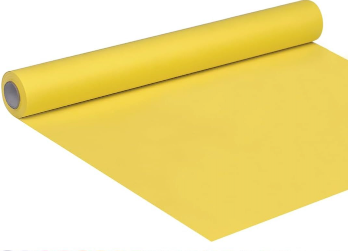 PerkHomy Lemon Yellow Kraft Paper Roll 17.5" x 960" (80') for Gift Wrapping Bouquet Flower Art Painting Craft Writing Packaging Shipping 80GSM 55LB (Lemon Yellow, 17.5" x 80')